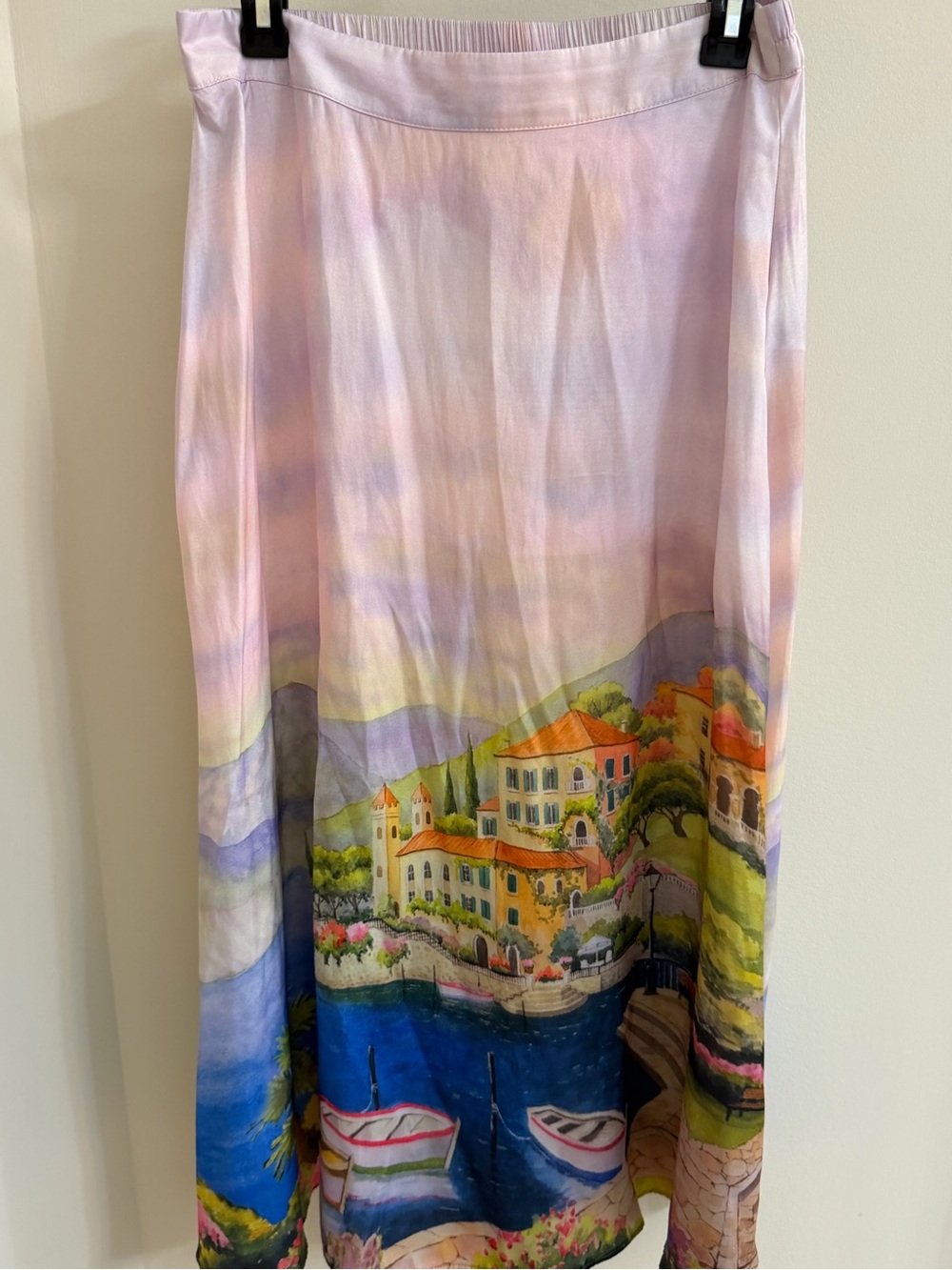 Watercolor Perfect Day Beside the Italian Villa Rachael Zoe skirt , Size M